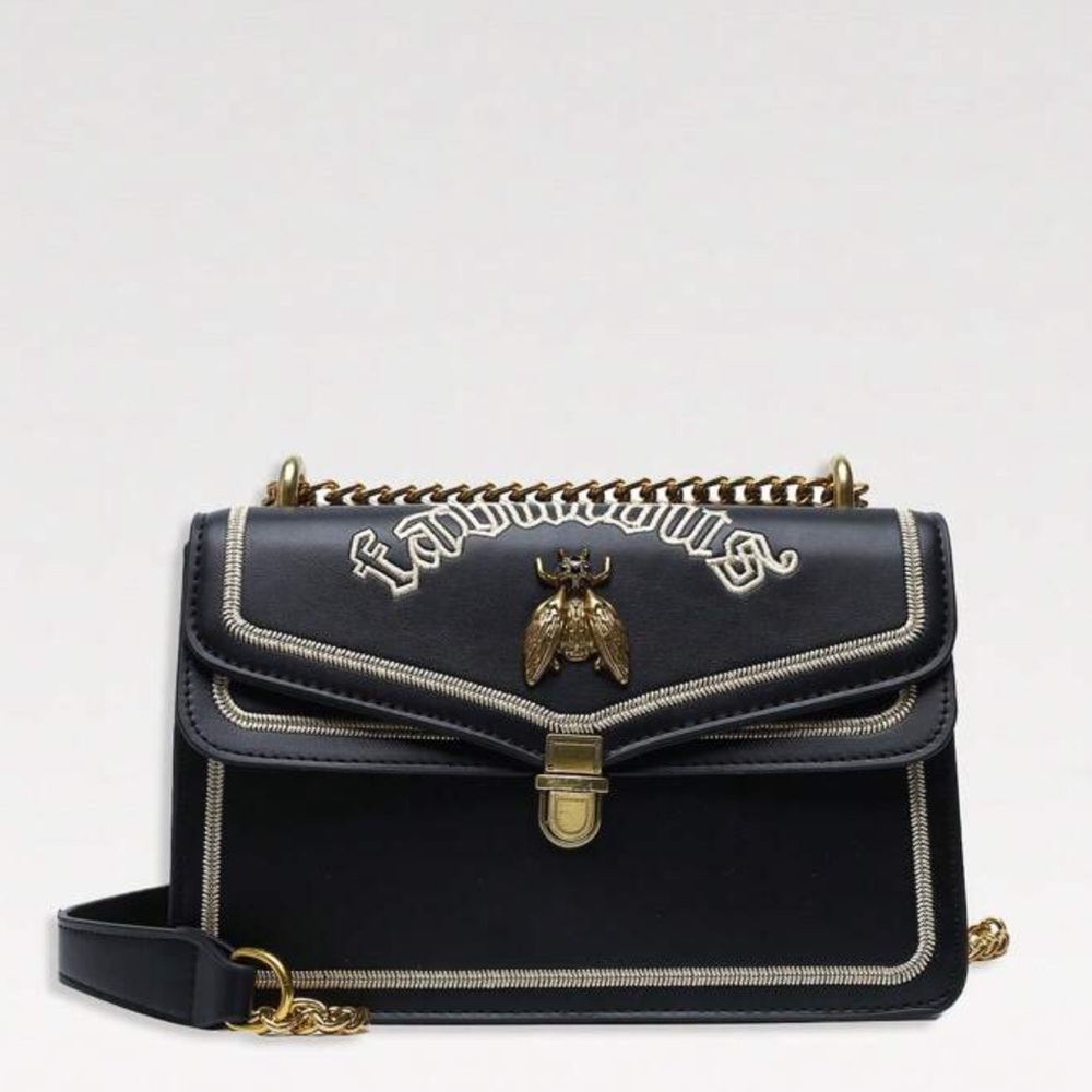 Black & Gold Double-Layered Flip Cover Luxury Chain Shoulder Bag - Picture 3 of 8